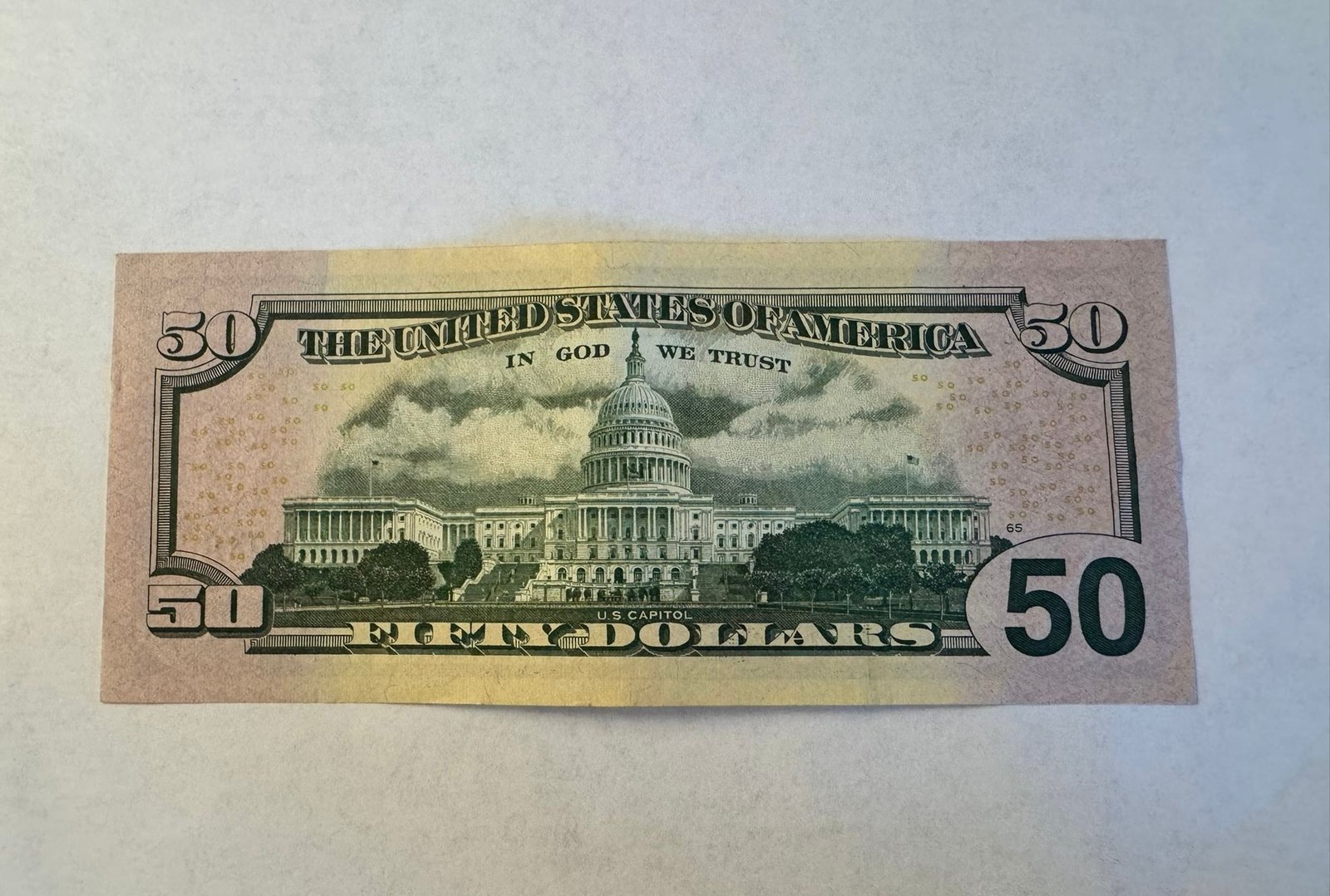 50 dollar bill birthdate note - Image 3