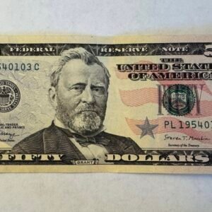 50 dollar bill birthdate note